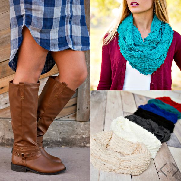 Boots And Scarves Deal At Cents Of Style + FREE Shipping